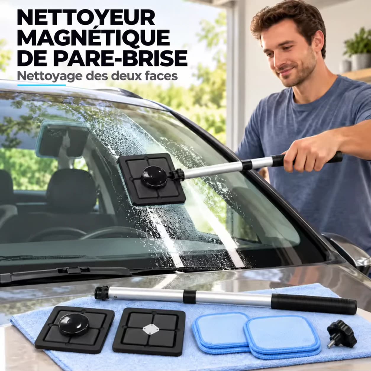 Fonctionnement de Nettoyeur de pare-brise magnétique