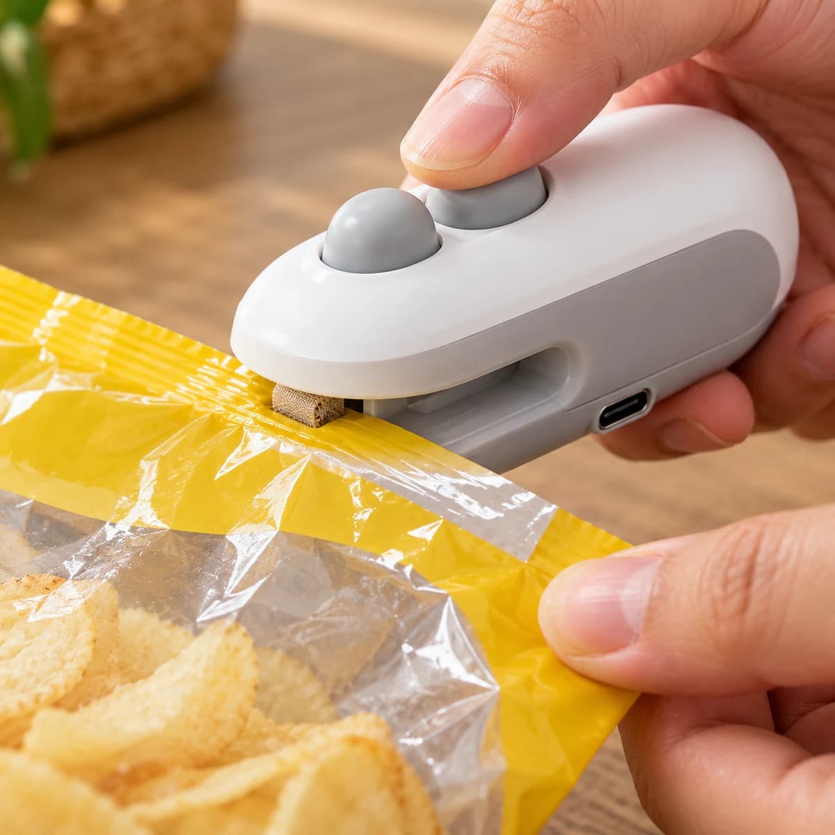 Fonctionnement de Mini soudeuse et coupe-sachets USB